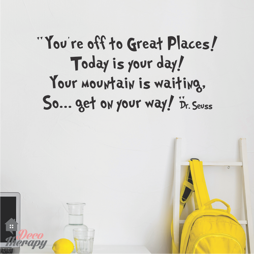 Dr Seuss Off To Great Places Wall Sticker