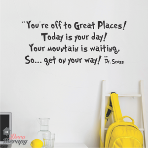 Dr Seuss Off To Great Places Wall Sticker