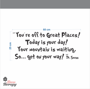 Dr Seuss Off To Great Places Wall Sticker