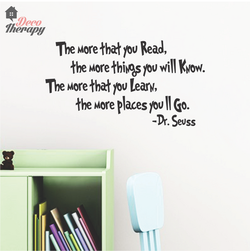 Dr Seuss The More That You Read Wall Sticker