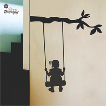 Load image into Gallery viewer, Girl Swing Wall Sticker