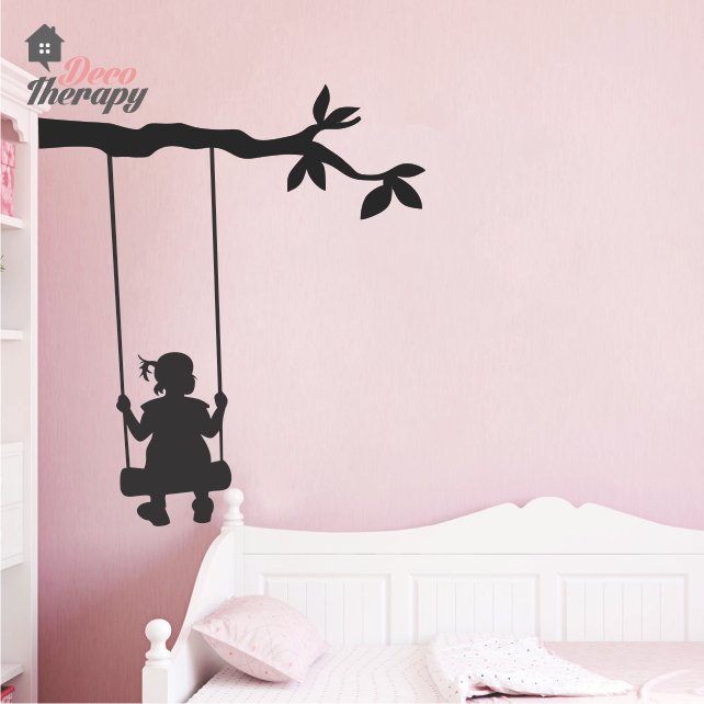 Girl Swing Wall Sticker