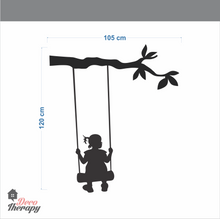 Load image into Gallery viewer, Girl Swing Wall Sticker