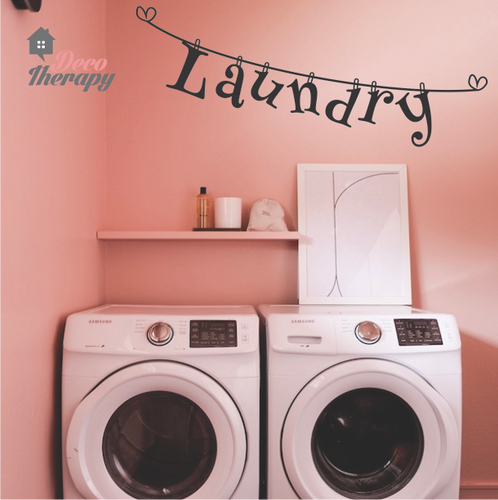 Hanging Laundry Wall Sticker
