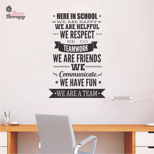 Here In School Rules Wall Sticker