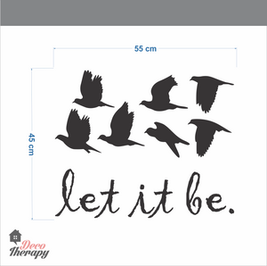 Let It Be With Birds Wall Sticker