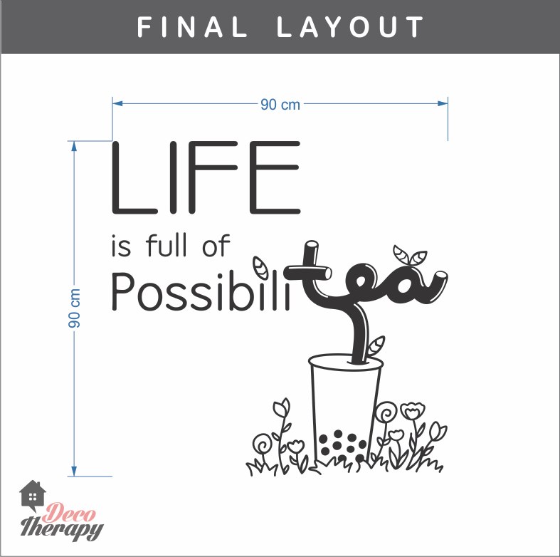 Life Is Full Of Possibilitea Wall Sticker