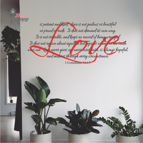 Love Is Corinthians V2 Wall Sticker