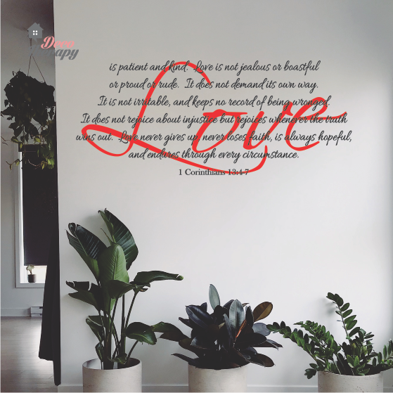 Love Is Corinthians V2 Wall Sticker