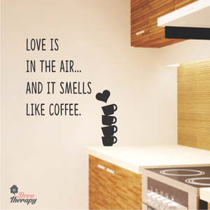 Love Smells Like Coffee V1 Wall Sticker