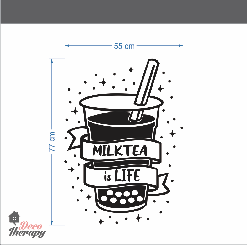 Milktea Is Life Wall Sticker