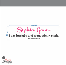 Load image into Gallery viewer, Customized Name Fearfully And Wonderfully Made Design Wall Sticker