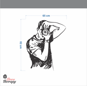 Photographer With Photo Camera Wall Sticker