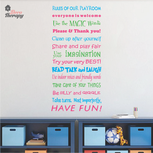 Playroom Rules Wall Sticker