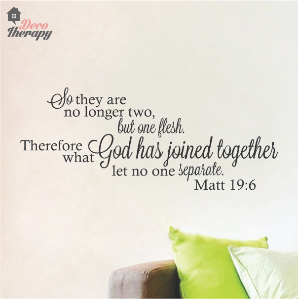 No Longer Two But One Flesh Wall Sticker