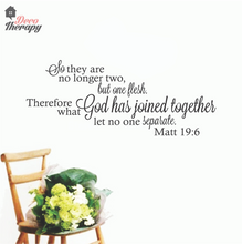 Load image into Gallery viewer, No Longer Two But One Flesh Wall Sticker