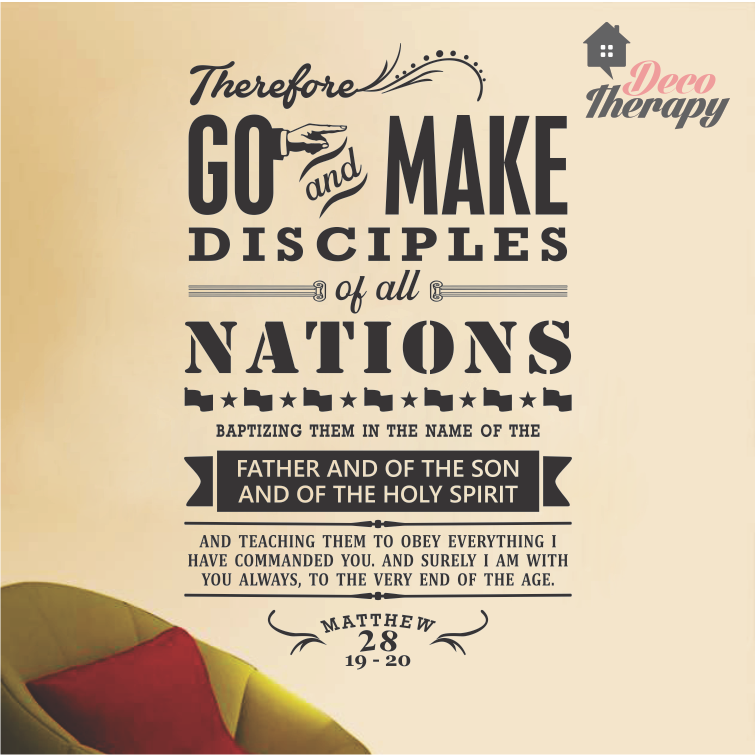 Therefore Go And Make Disciples Wall Sticker