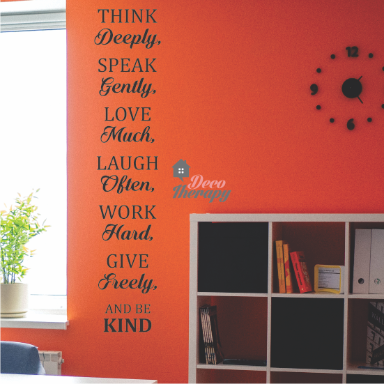 Think Deeply Speak Gently Wall Sticker
