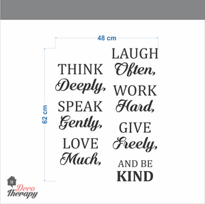 Think Deeply Speak Gently Wall Sticker
