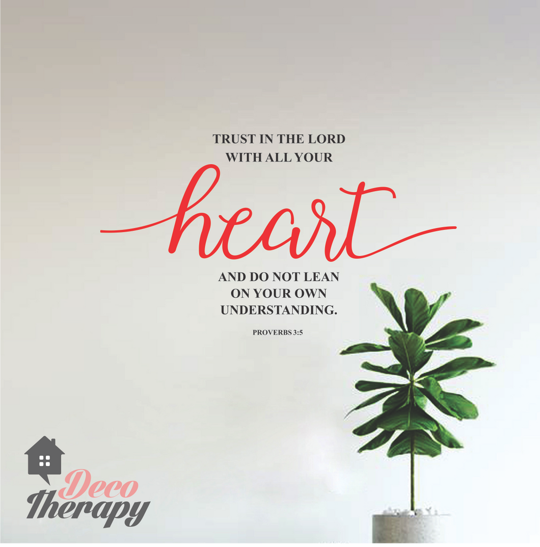 Tust In The Lord With All Your Heart Wall Sticker