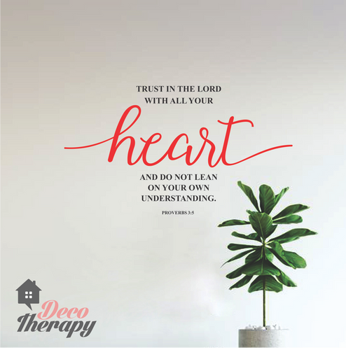 Trust In The Lord With All Your Heart Wall Sticker