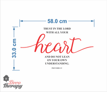 Load image into Gallery viewer, Tust In The Lord With All Your Heart Wall Sticker