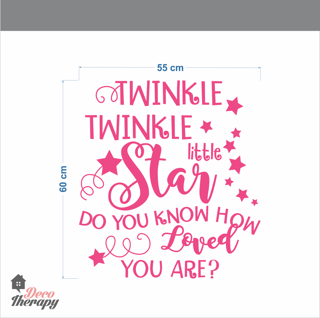 Twinkle Twinkle Little Star How Loved You Are Wall Sticker