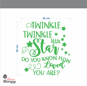 Twinkle Twinkle Little Star How Loved You Are Wall Sticker