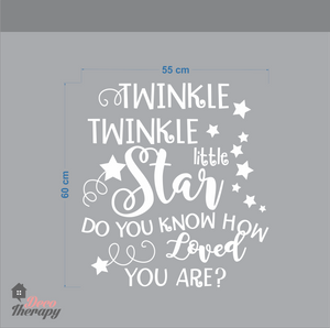 Twinkle Twinkle Little Star How Loved You Are Wall Sticker