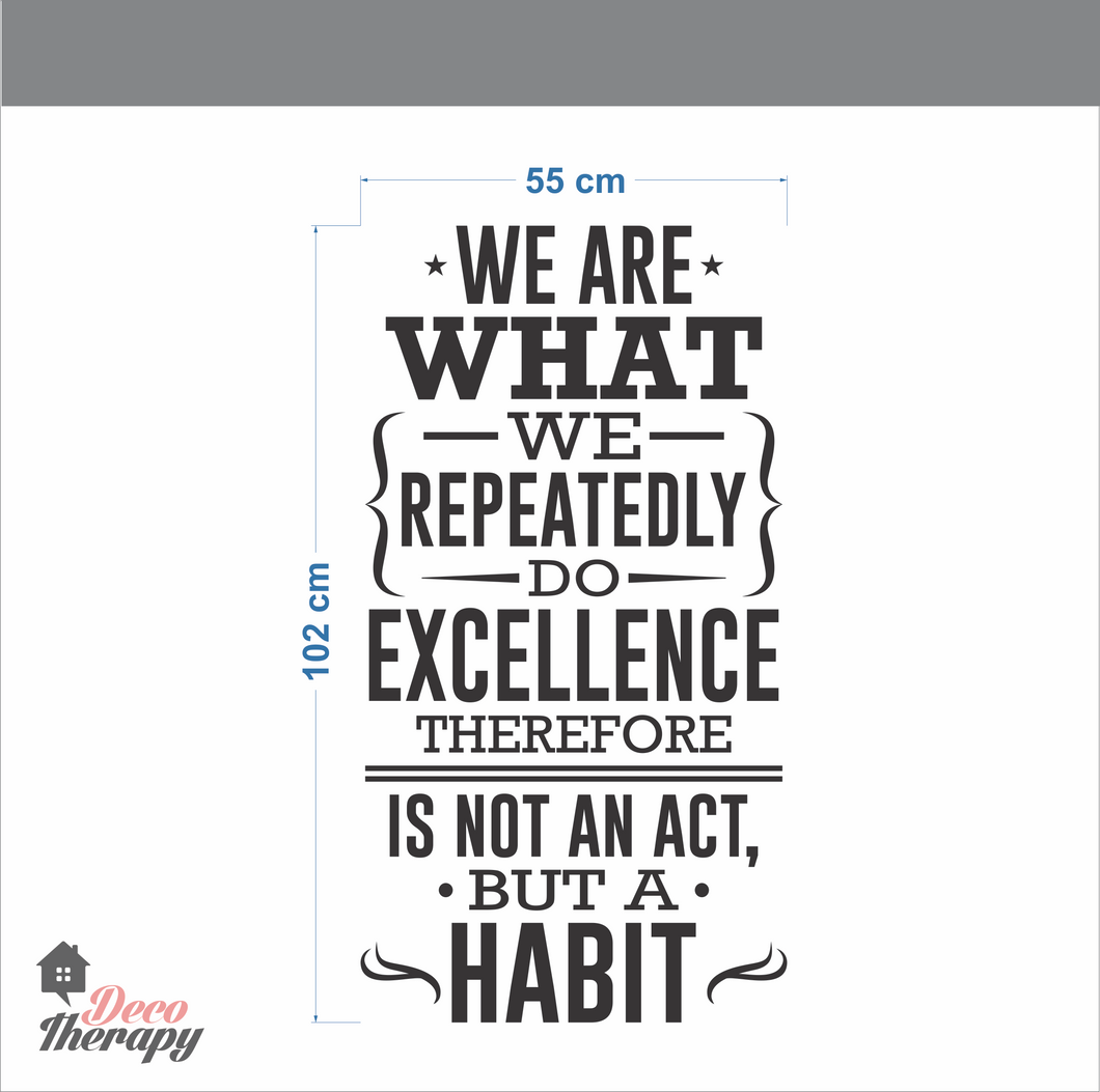 We Are What We Repeatedly Do Wall Sticker